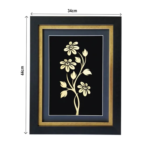 تابلو زوکش طلای 24 عیار طرح گل